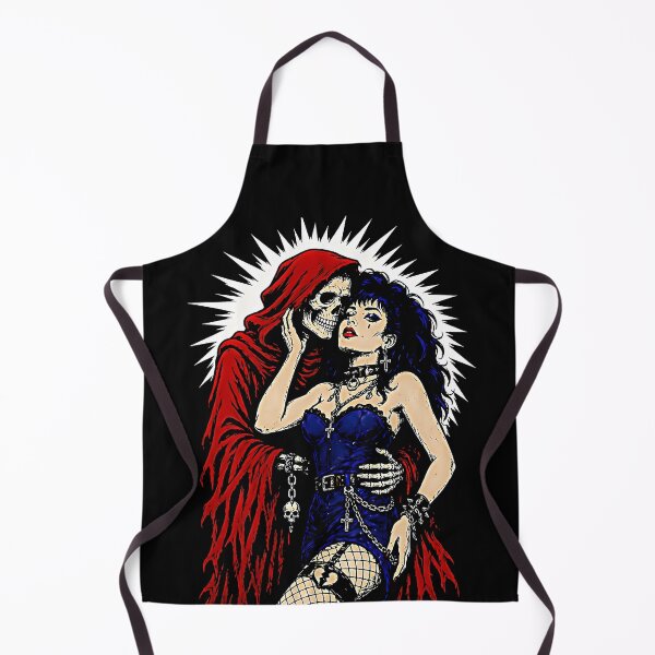 Item preview, Grim Reaper Gothic Woman Dark Romance Skull Punk Horror Art Vintage designed and sold by graphixpolash.