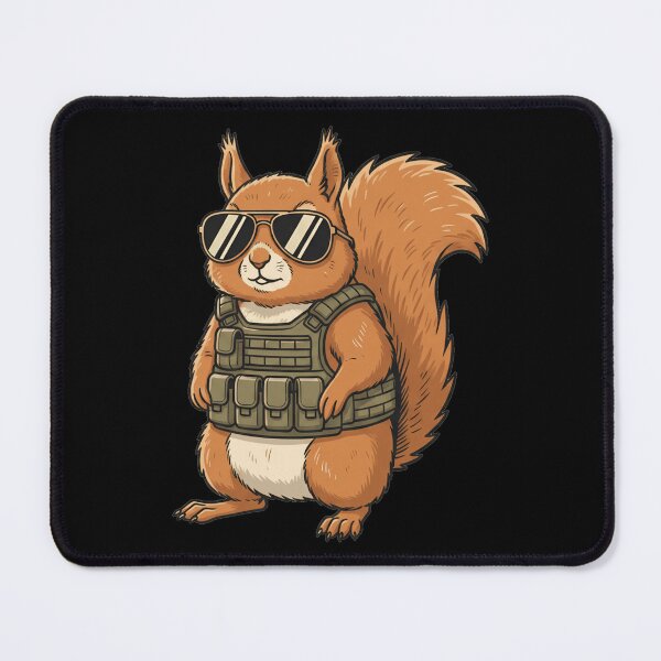 Item preview, Tactical Squirrel with Aviator Sunglasses Military Style designed and sold by k3rstman1.