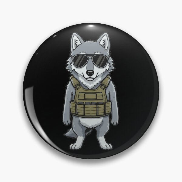 Item preview, Tactical Wolf Soldier with Sunglasses Cartoon designed and sold by k3rstman1.