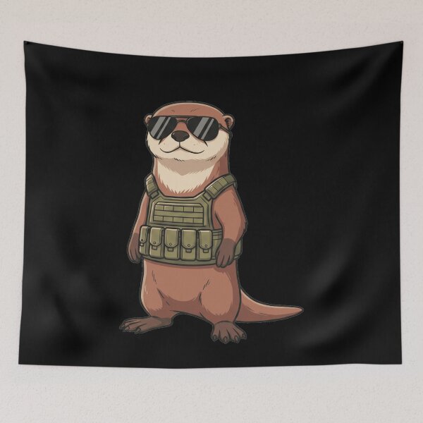 Item preview, Tactical Otter in Military Gear and Sunglasses designed and sold by k3rstman1.