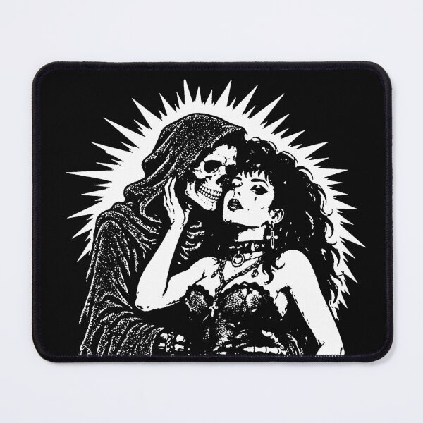 Item preview, Grim Reaper Gothic Woman Dark Romance Skull Punk Horror Art Vintage designed and sold by graphixpolash.
