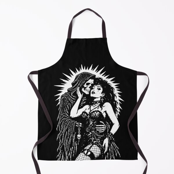 Item preview, Grim Reaper Gothic Woman Dark Romance Skull Punk Horror Art Vintage designed and sold by graphixpolash.