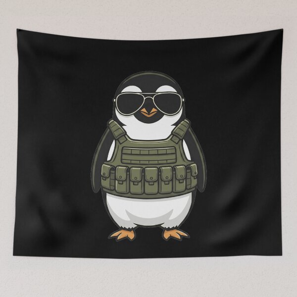 Item preview, Tactical Penguin wearing Aviator Sunglasses designed and sold by k3rstman1.