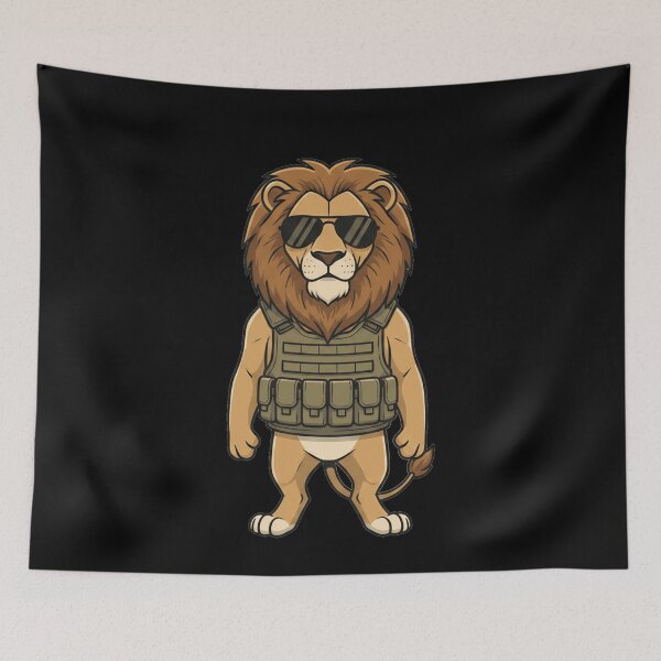 Item preview, Cool Tactical Lion Military Vest Sunglasses designed and sold by k3rstman1.