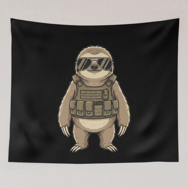 Item preview, Tactical Sloth Military Vest Aviator Sunglasses designed and sold by k3rstman1.