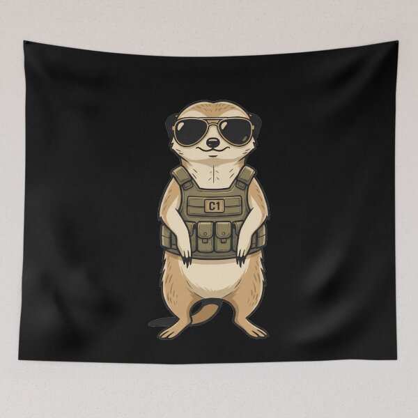 Item preview, Tactical Meerkat Soldier in Body Armor designed and sold by k3rstman1.