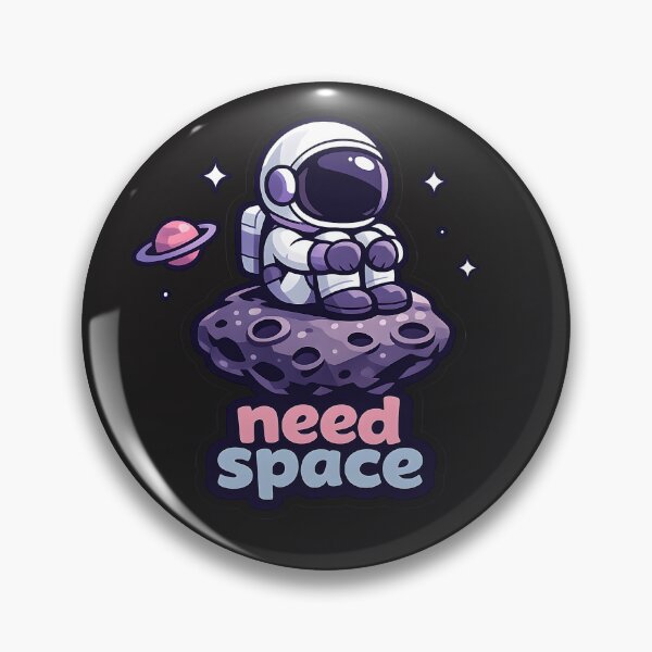 Item preview, "Need Space" | Aesthetic Lonely Astronaut & Introvert Humor Art designed and sold by Naviora.