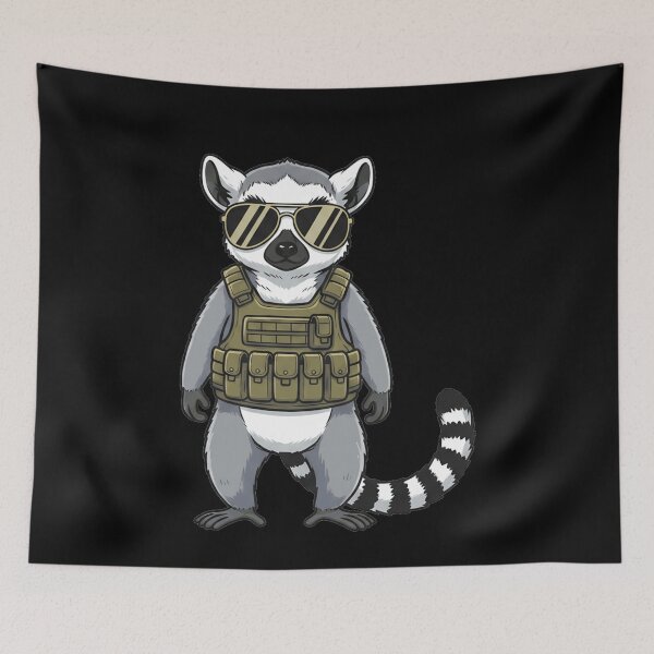Item preview, Tactical Ring Tailed Lemur in Military Gear designed and sold by k3rstman1.
