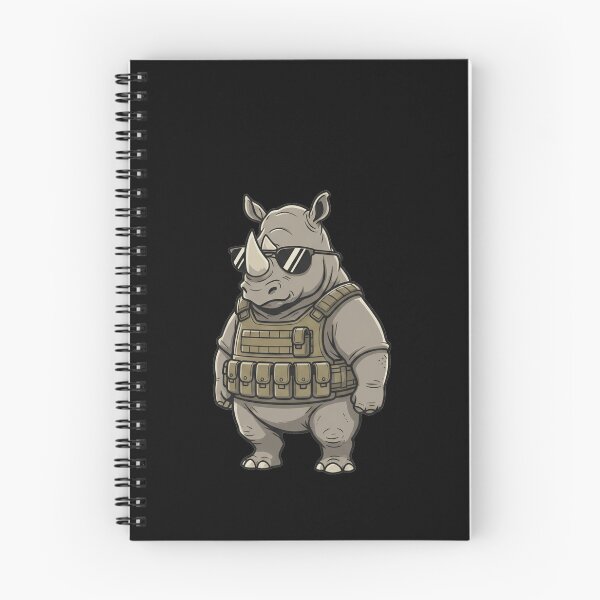 Item preview, Tactical Rhino Character with Sunglasses and Vest designed and sold by k3rstman1.