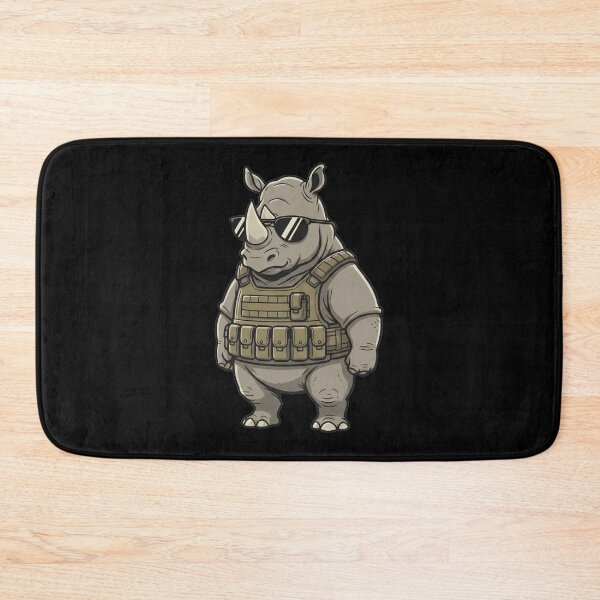 Item preview, Tactical Rhino Character with Sunglasses and Vest designed and sold by k3rstman1.
