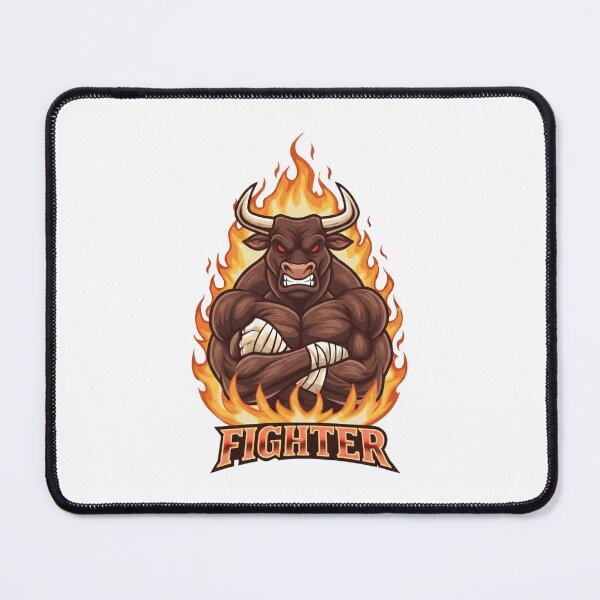 Item preview, Angry Flaming Bull Fighter - Muscle Mascot Logo designed and sold by Omar-2D.