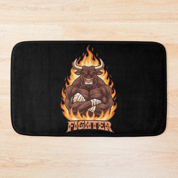 Item preview, Angry Flaming Bull Fighter - Muscle Mascot Logo designed and sold by Omar-2D.