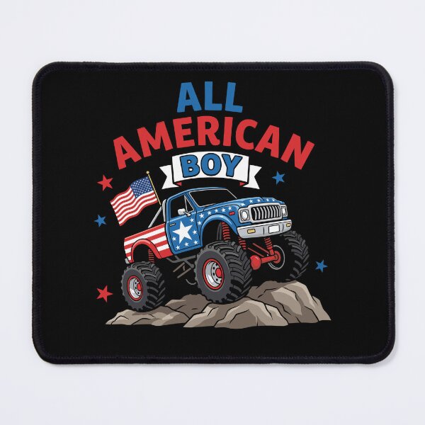 Item preview, All American Boy 4th of July Monster Truck designed and sold by KroghDs.