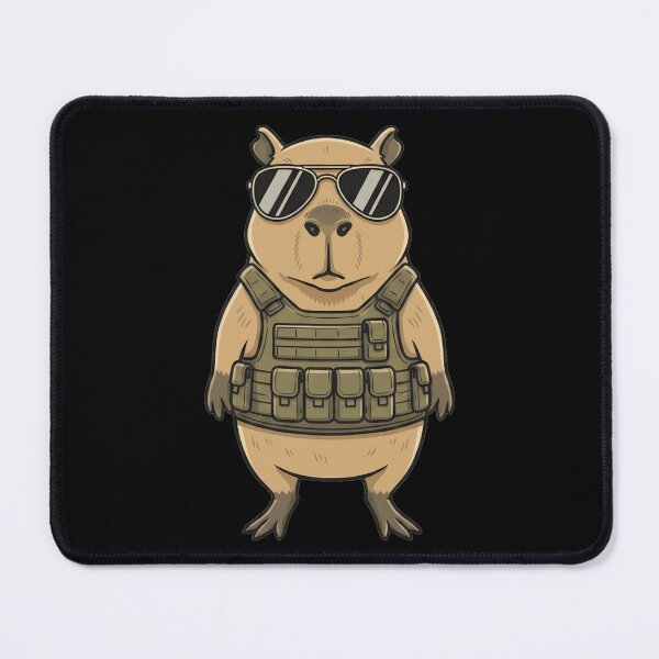 Item preview, Tactical Capybara Soldier with Aviator Sunglasses designed and sold by k3rstman1.