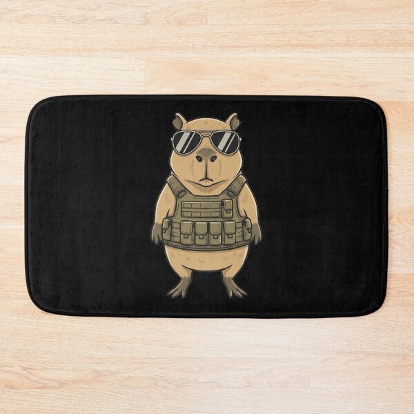 Item preview, Tactical Capybara Soldier with Aviator Sunglasses designed and sold by k3rstman1.