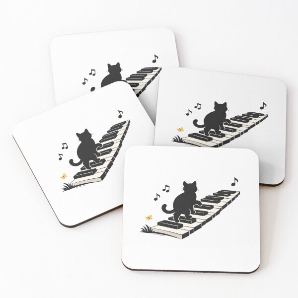 Item preview, Cat Climbing Piano Stairs Essential T-Shirt designed and sold by SoftSproutstu.