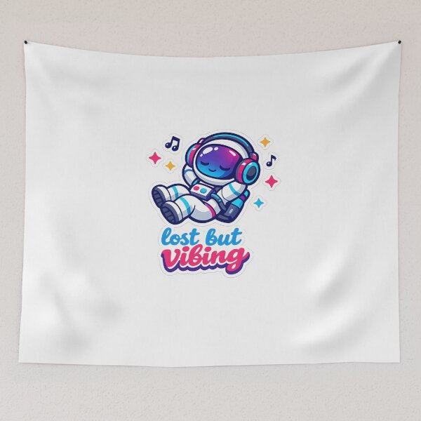 Item preview, "Lost But Vibing" | Aesthetic Space & Chill Explorer Art designed and sold by Naviora.