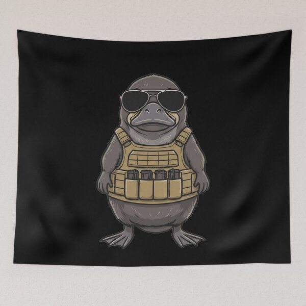 Item preview, Tactical Platypus with Sunglasses and Plate Carrier designed and sold by k3rstman1.