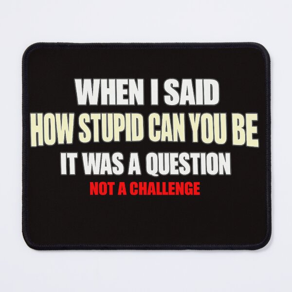 Item preview, When I Said How Stupid Can You Be It Was a Question Not a Challenge Funny Sarcastic Shirt designed and sold by FrameFlow.