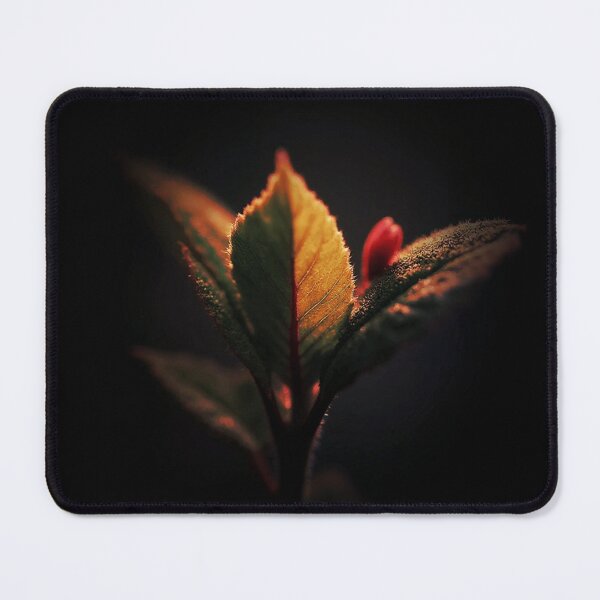 Item preview, First Light | Dark Macro Botanical Sprout Art Print designed and sold by CunningMaskPrints.