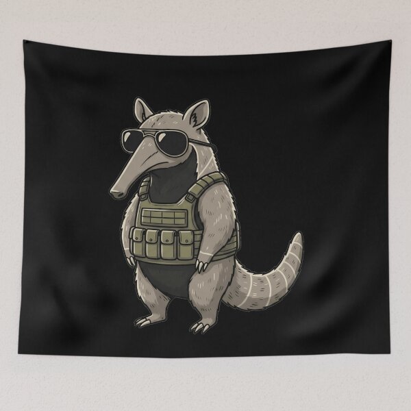 Item preview, Tactical Anteater Military Soldier with Aviator Sunglasses designed and sold by k3rstman1.