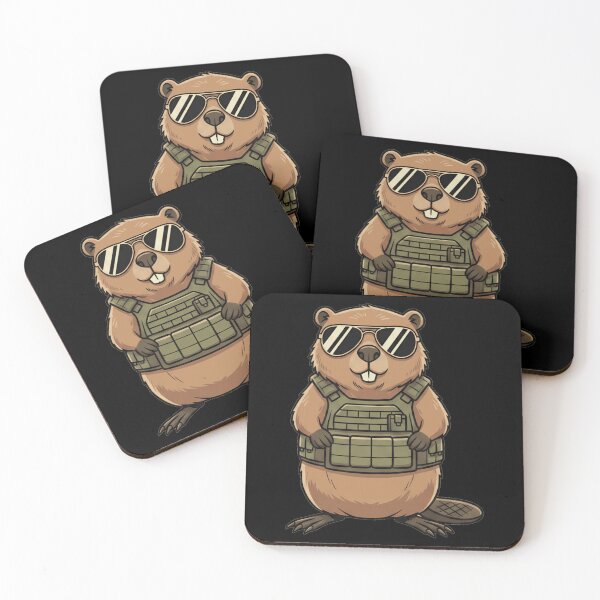 Item preview, Tactical Beaver Aviator Sunglasses Military Mascot designed and sold by k3rstman1.