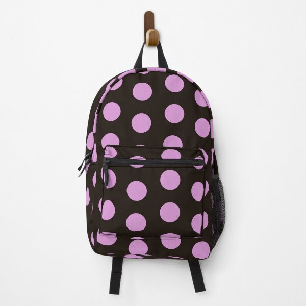 Item preview, Pink Polka Dots On Black Background  designed and sold by SuperFloofRes.