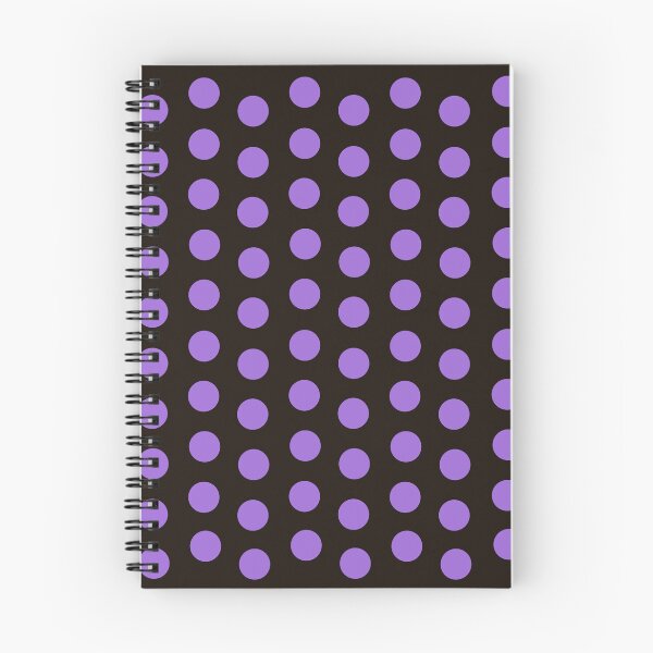 Item preview, Purple Polka Dots On Black Background  designed and sold by SuperFloofRes.