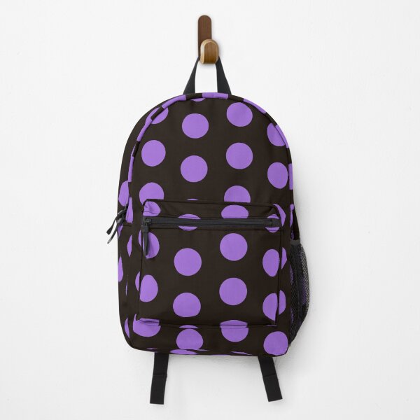 Item preview, Purple Polka Dots On Black Background  designed and sold by SuperFloofRes.