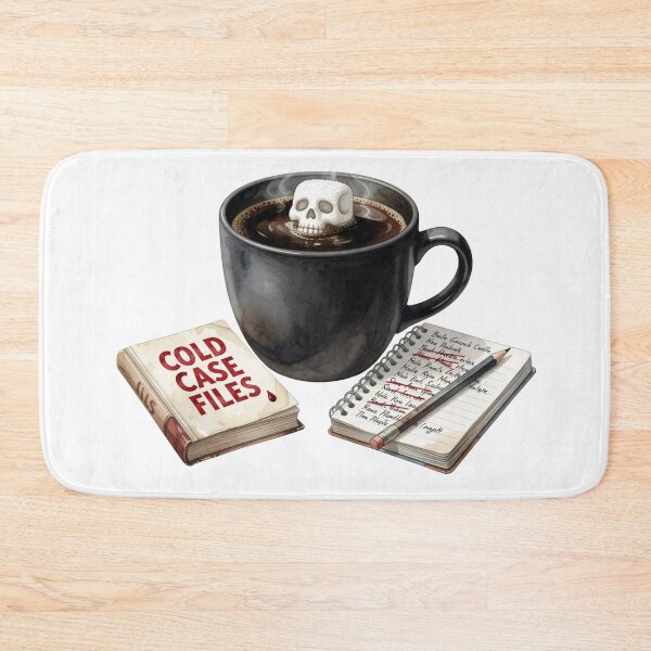 Item preview, Coffee Black Crimes Cold — True Crime Reader Coffee Lover Tee designed and sold by kosimazaki.