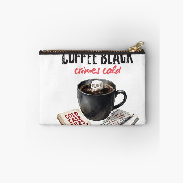 Item preview, Coffee Black Crimes Cold — True Crime Reader Coffee Lover Tee designed and sold by kosimazaki.