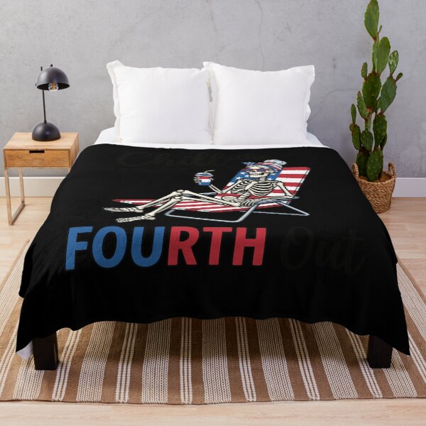 Item preview, Chill The 4th Out Skeleton Patriotic Summer designed and sold by KroghDs.