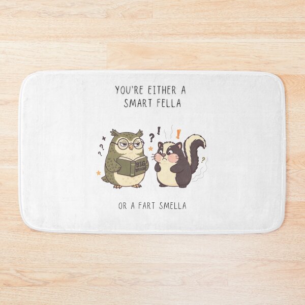 Item preview, You're Either A Smart Fella Or A Fart Smella Funny Owl Skunk T-Shirt designed and sold by Panom Suavichien.