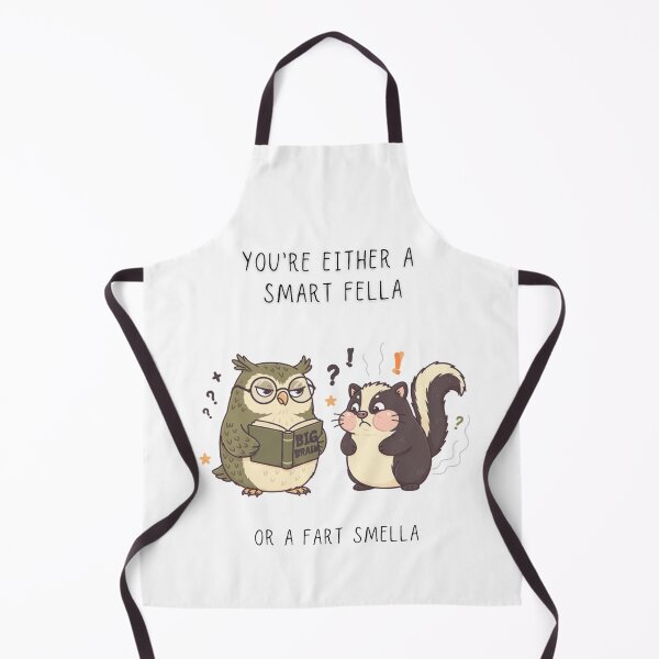 Item preview, You're Either A Smart Fella Or A Fart Smella Funny Owl Skunk T-Shirt designed and sold by Panom Suavichien.