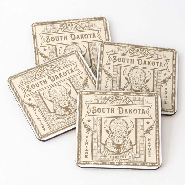 Item preview, Black Hills Buffalo Travel Design Retro South Dakota  designed and sold by CattlettArt.