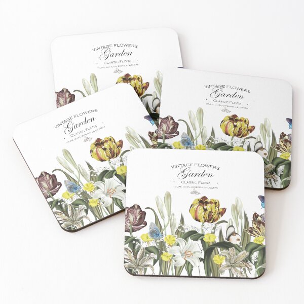 Item preview, Blooming tulips, lilies, gypsophila flowers and butterflies designed and sold by Art_By_Wing.