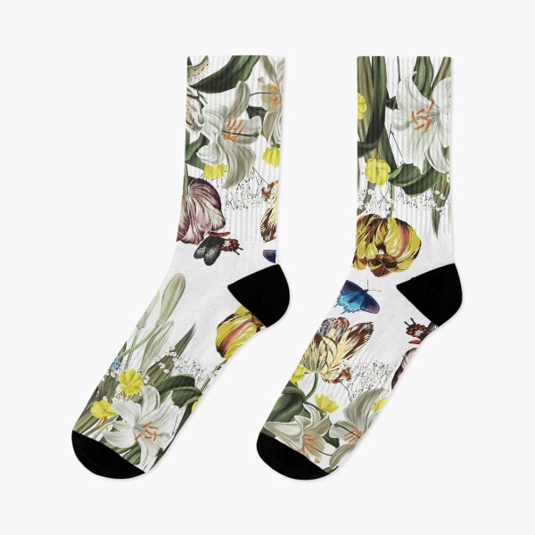 Item preview, Blooming tulips, lilies, gypsophila flowers and butterflies designed and sold by Art_By_Wing.