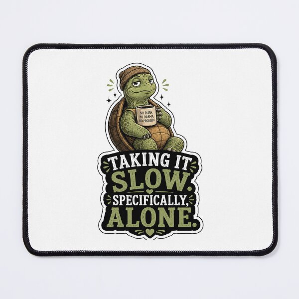 Item preview, Funny Turtle Sticker Slow Living Single Life Gift For Her designed and sold by Gentlestate.