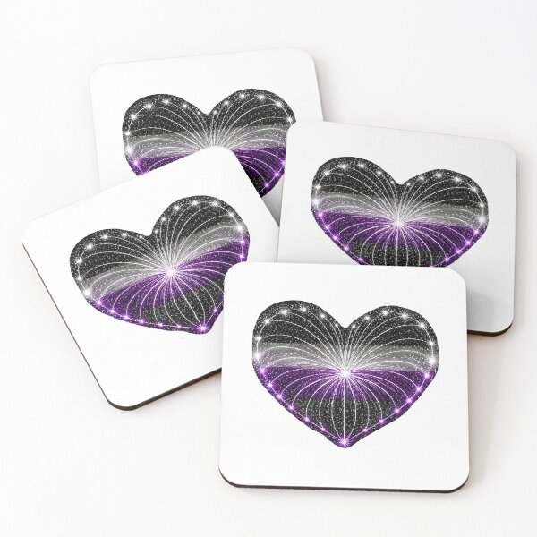 Item preview, HEART ON FIRE – STREAKS OF PRIDE ⚡✨ – LOVE BURST EDITION - Asexual Pride HEART - any backgrounds designed and sold by WheelieGdArt.