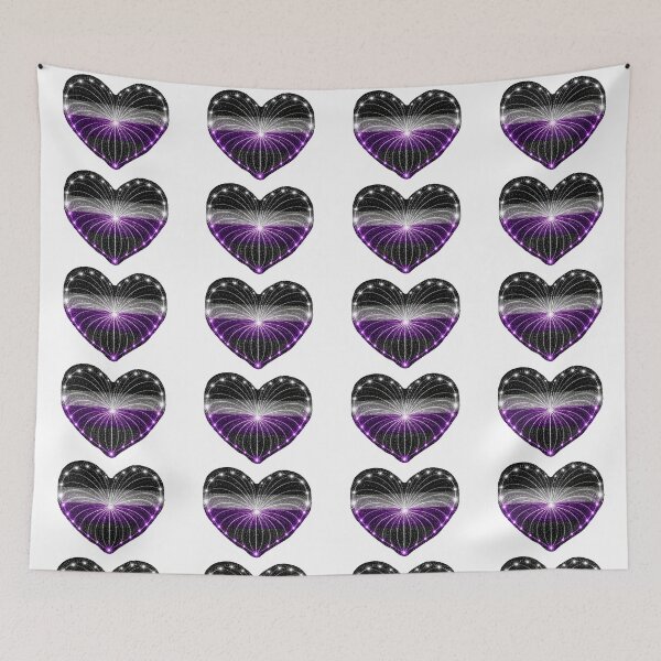 Item preview, HEART ON FIRE – STREAKS OF PRIDE ⚡✨ – LOVE BURST EDITION - Asexual Pride HEART - any backgrounds designed and sold by WheelieGdArt.