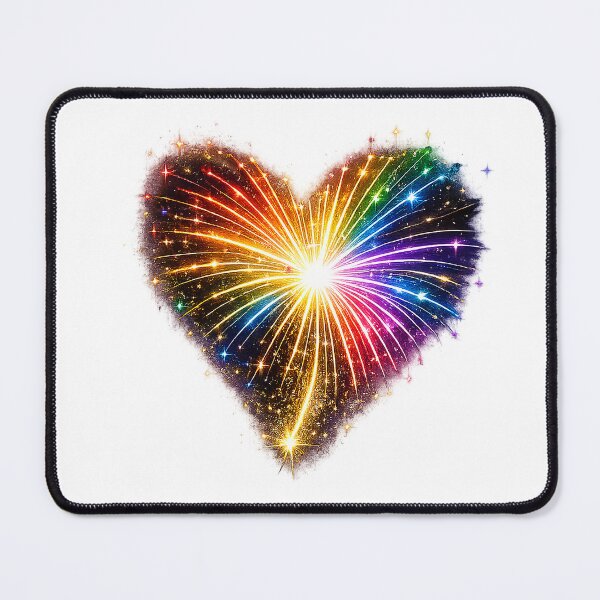 Item preview, HEART ON FIRE – STREAKS OF PRIDE ⚡✨ – LOVE BURST EDITION - any backgrounds designed and sold by WheelieGdArt.