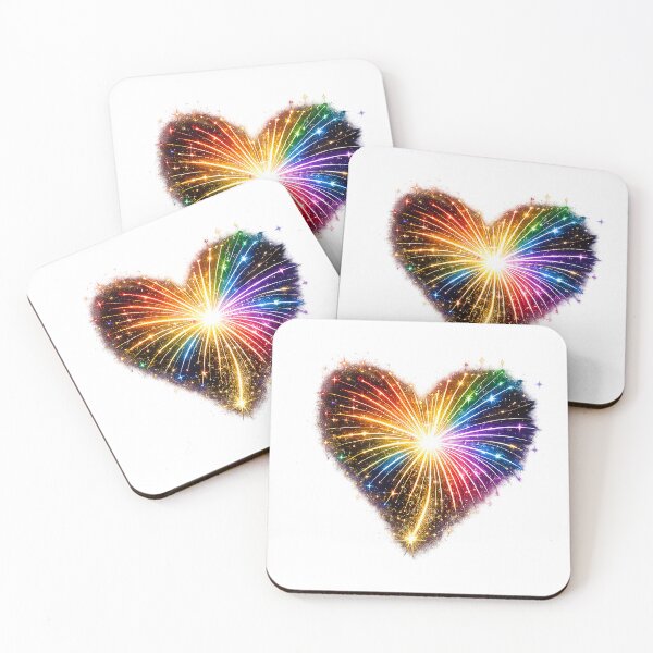 Item preview, HEART ON FIRE – STREAKS OF PRIDE ⚡✨ – LOVE BURST EDITION - any backgrounds designed and sold by WheelieGdArt.