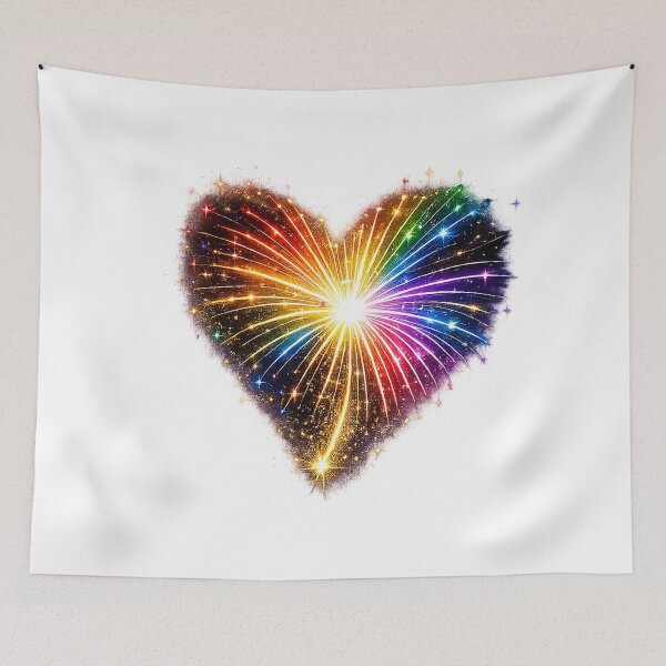Item preview, HEART ON FIRE – STREAKS OF PRIDE ⚡✨ – LOVE BURST EDITION - any backgrounds designed and sold by WheelieGdArt.