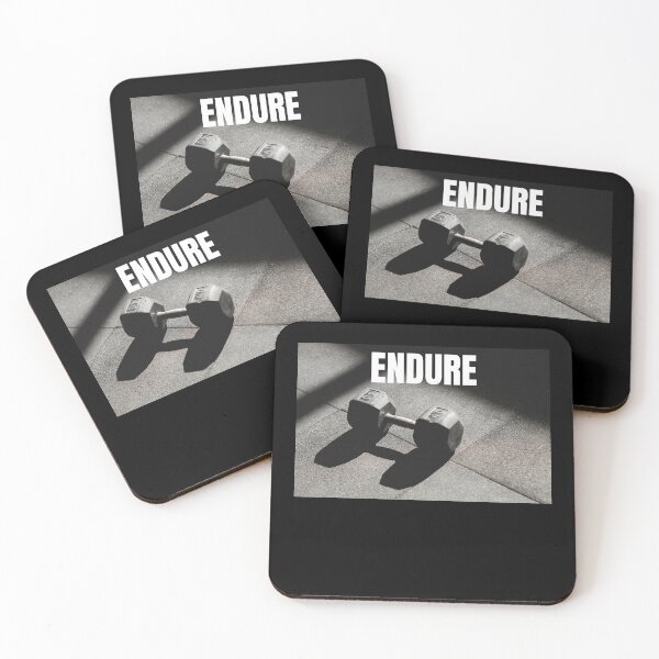 Item preview, ENDURE - Realistic Gym Dumbbell Photography Art designed and sold by poomfitshirt.
