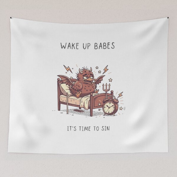 Item preview, Wake Up Babes It's Time To Sin Funny Devil Duck T-Shirt designed and sold by Panom Suavichien.