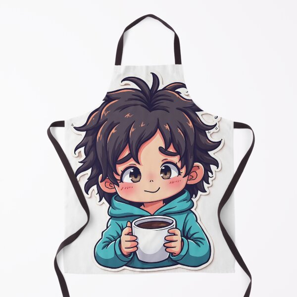 Item preview, Cute Anime Boy with Coffee designed and sold by TH cartoon world.