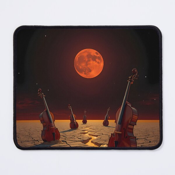 Item preview, Melting Cellos in Desert - Surreal Musical Landscape Art designed and sold by UnRealS.