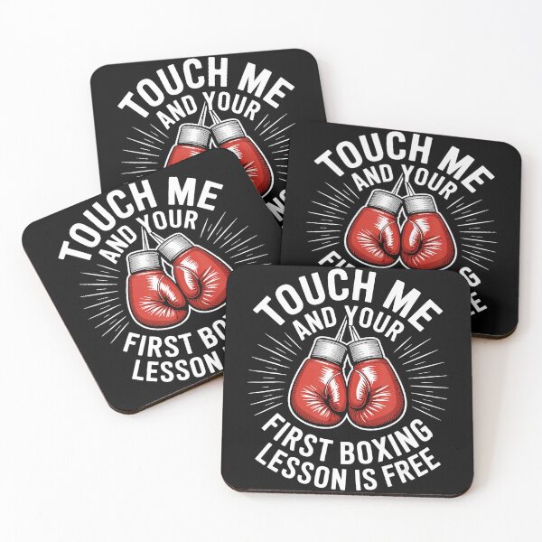 Item preview, Touch Me and Your First Boxing Lesson is Free Funny Boxer designed and sold by eliramaison.