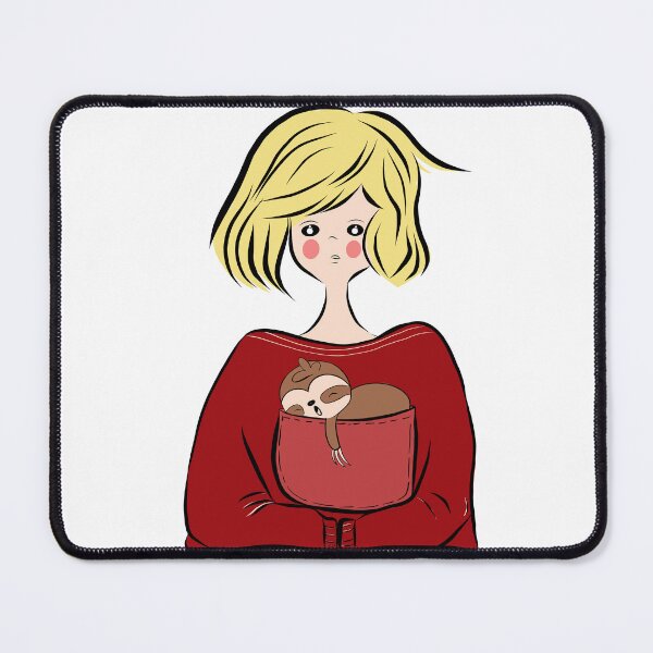 Item preview, Cute sloth sleeping in a pocket designed and sold by MirelaBadea.