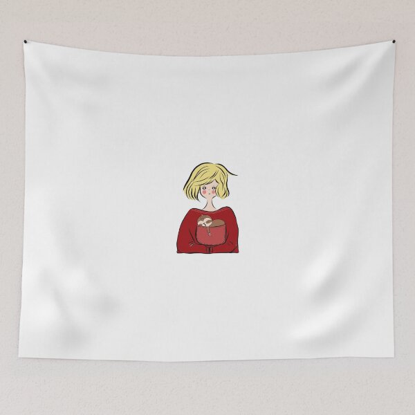 Item preview, Cute sloth sleeping in a pocket designed and sold by MirelaBadea.